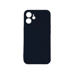 Funda de Silicona con Marco de Cámara para Apple iPhone 12 Negro